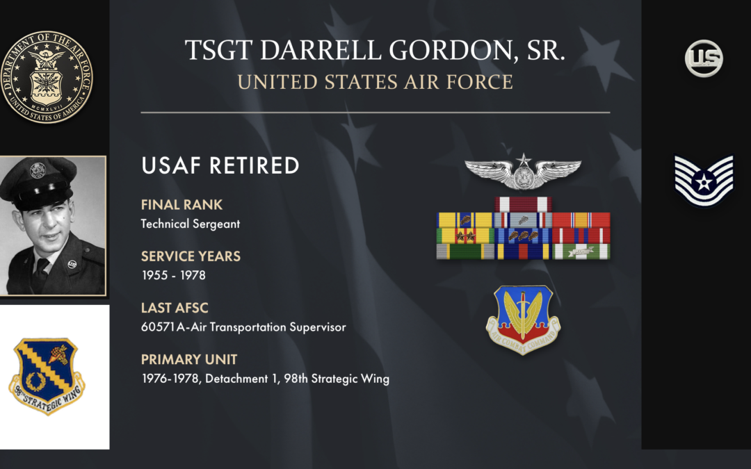 Service Reflections of TSgt Darrell Gordon, U.S. Air Force (1955-1978)